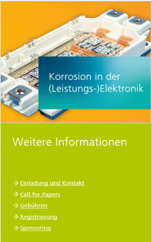 Symposium: Korrosion in der (Leistungs-)Elektronik | Fraunhofer IKTS